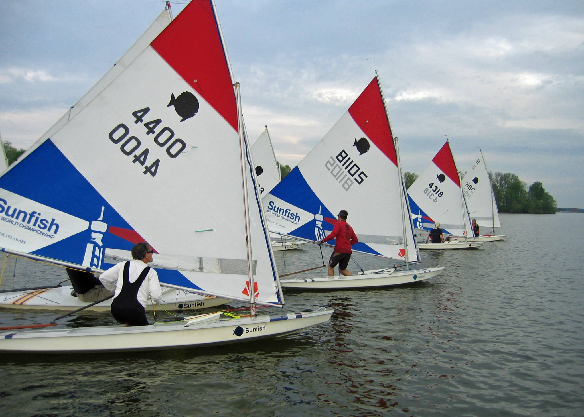 colorful racing sails